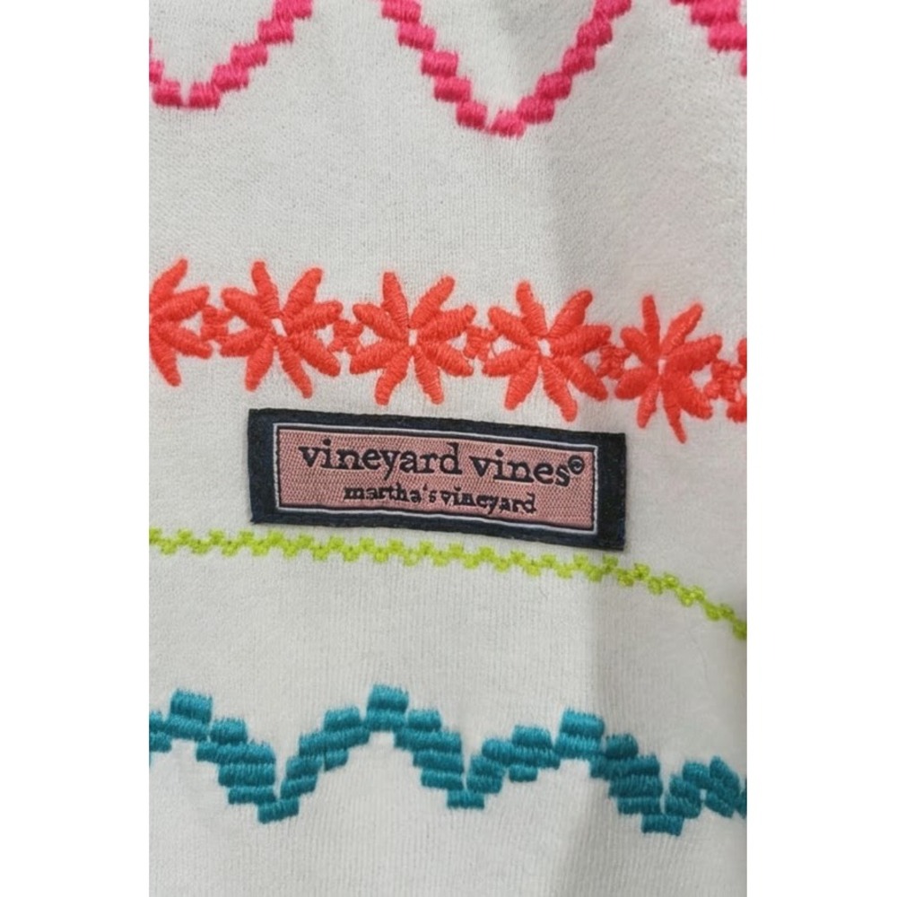 Vineyard Vines Women's Medium Embroidered Shep Shirt Quarter Zip Coastal Prep - Picture 13 of 16